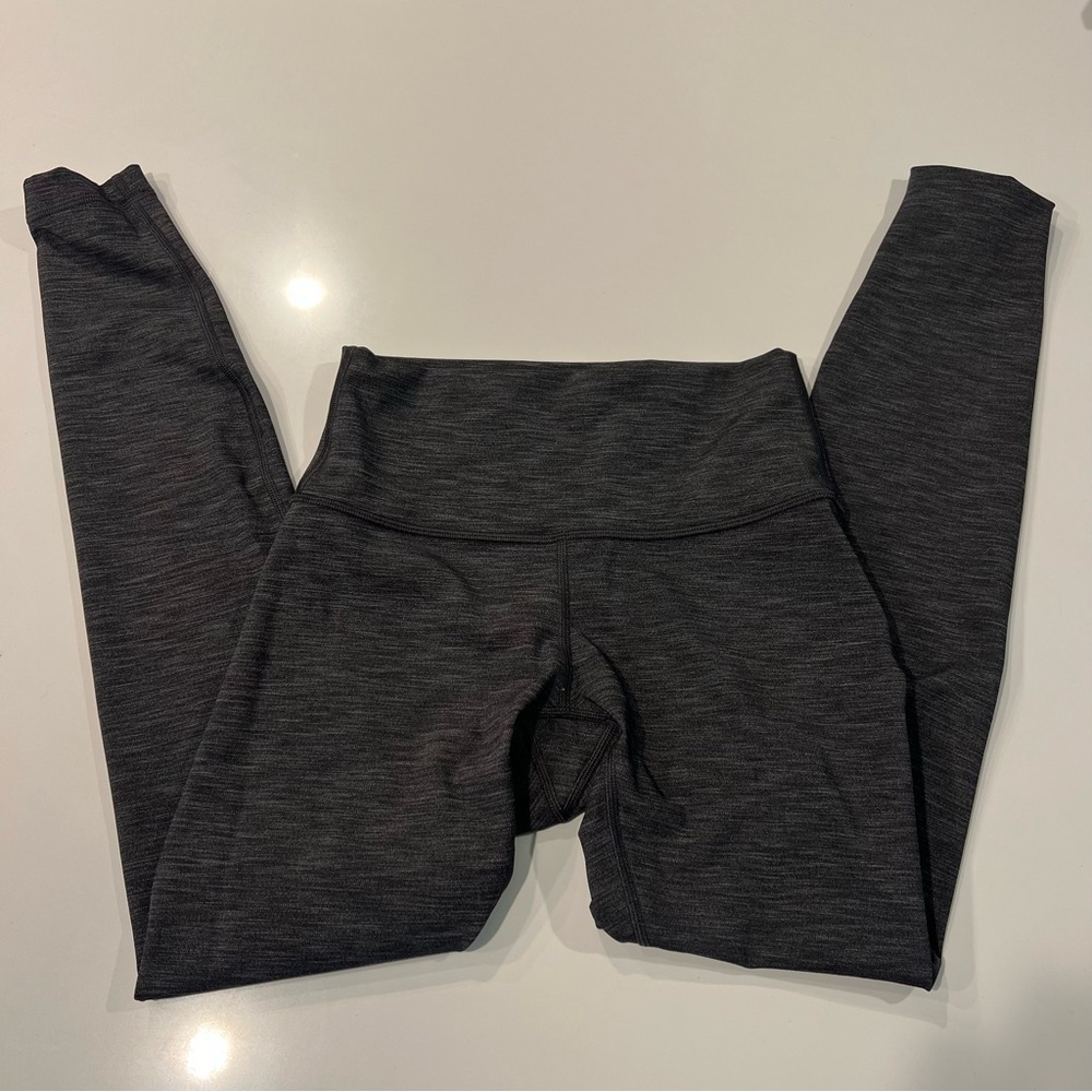 Lululemon Wunder Under Legging Heathered Charcoal Size 4